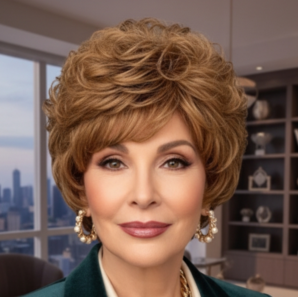 Vintage Gabor Womens Auburn Short Synthetic Wig 21.5